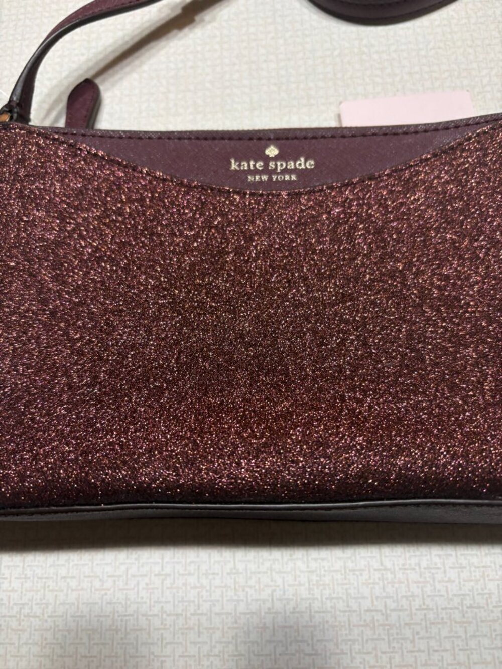 NWT kate spade Sparkling Brown/Burgandy Crossbody